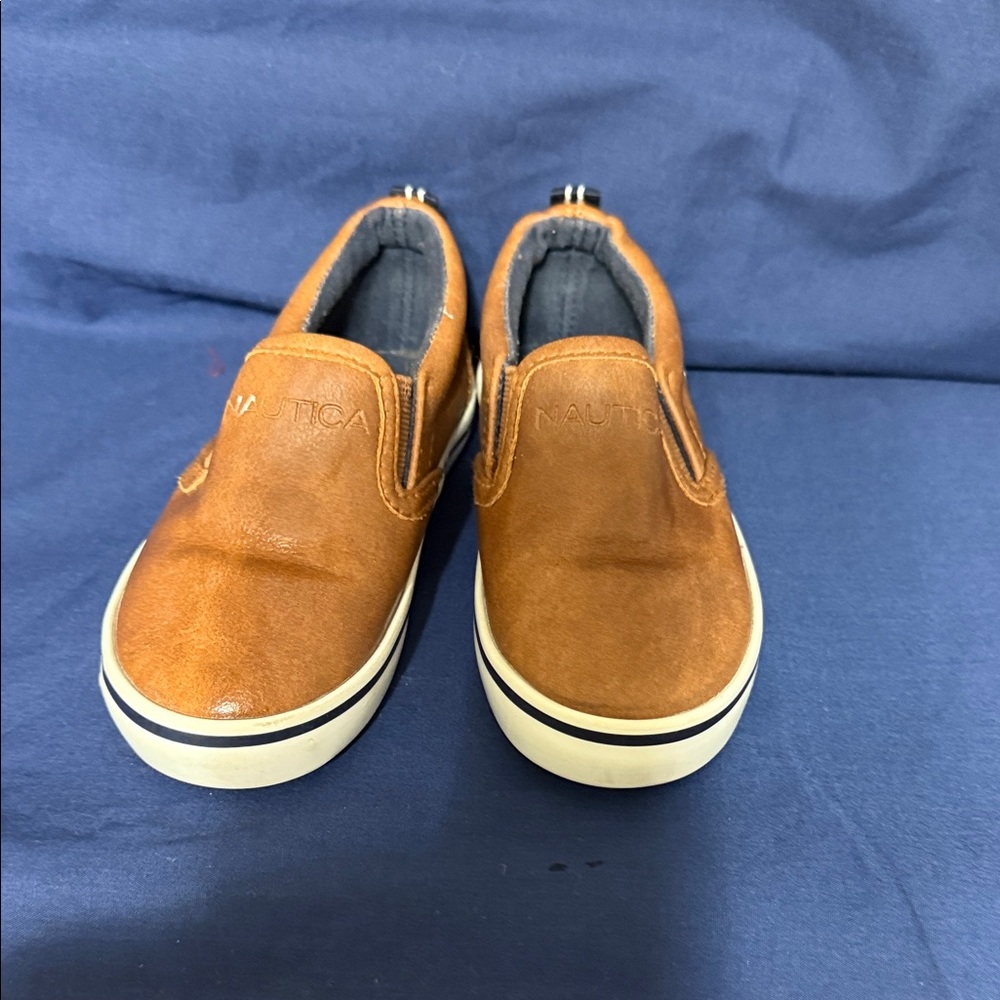 Nautica Boys Tan Slip-On Loafers